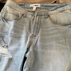 Denim cut off shorts